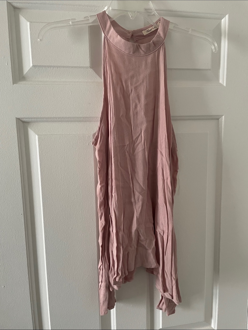 Heart Hips Dusty Rose Halter Tank Top